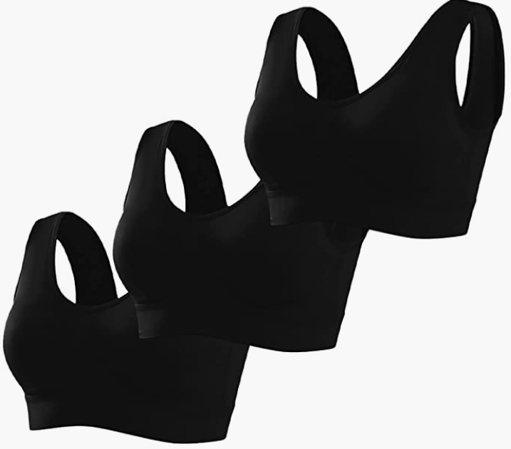 Women's Workout Sports Bra with Removable Pads Comfortable Activity Sports Bras Pack