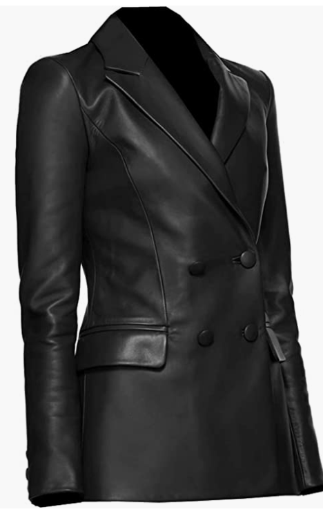 REAL Leather Jacket Two-Button Coat