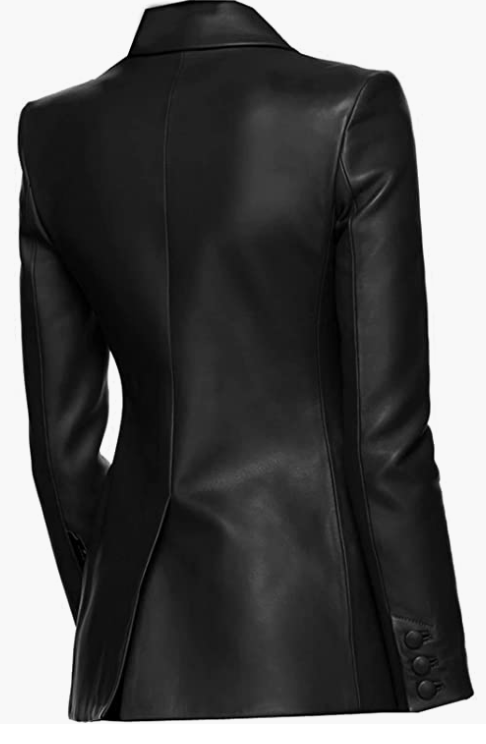 REAL Leather Jacket Two-Button Coat