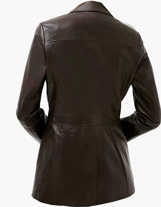 Lambskin Leather Coat Blazar For Women