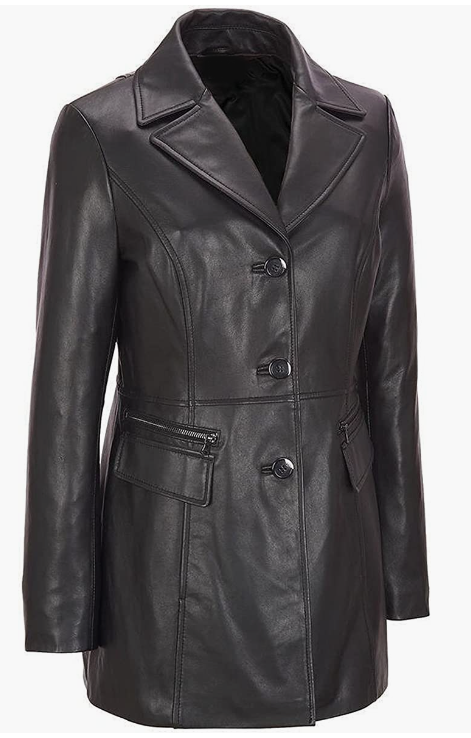 Leather Coat Blazar for Women