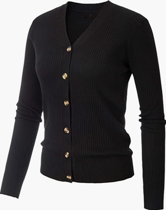 Women's Long Sleeve Button Down Classic Sweater Knit