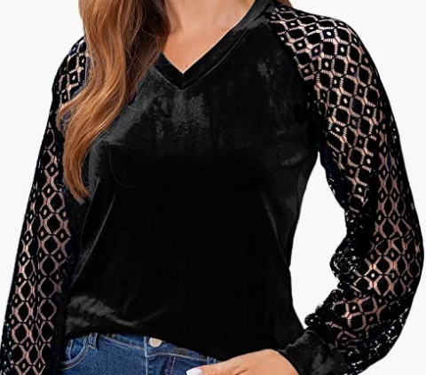 Blouses Lace Long Sleeve T Shirts