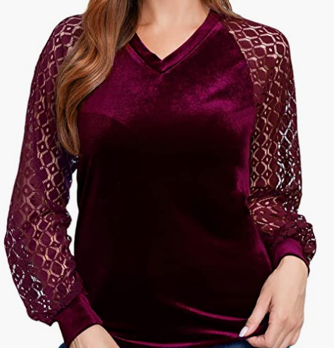 Blouses Lace Long Sleeve T Shirts