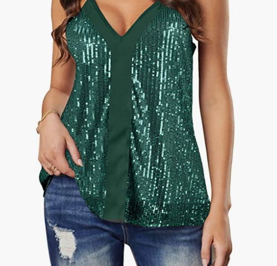 Women Sexy Sparkle Shimmer Camisole
