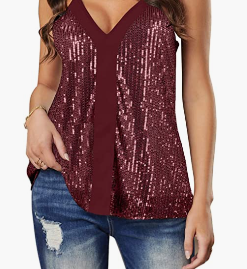 Women Sexy Sparkle Shimmer Camisole