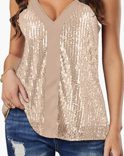 Women Sexy Sparkle Shimmer Camisole