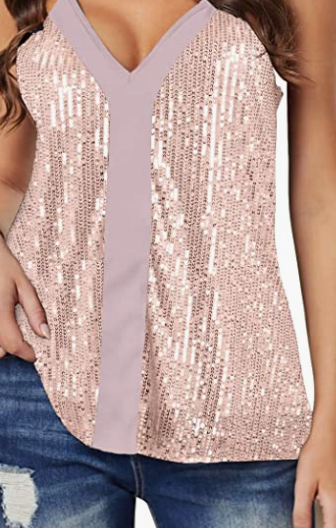 Women Sexy Sparkle Shimmer Camisole
