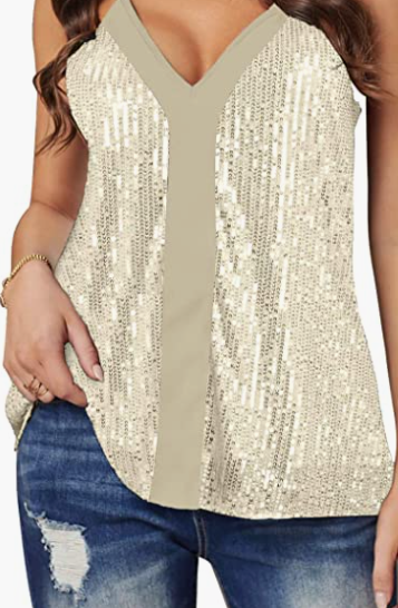 Women Sexy Sparkle Shimmer Camisole