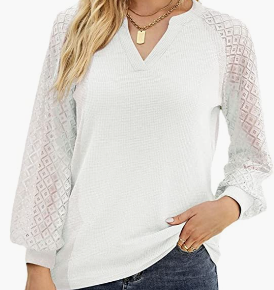 Long Sleeve V Neck T-Shirt Top