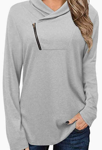 Ladies Long Sleeve Tunic Top V Neck Flower Blouse Top