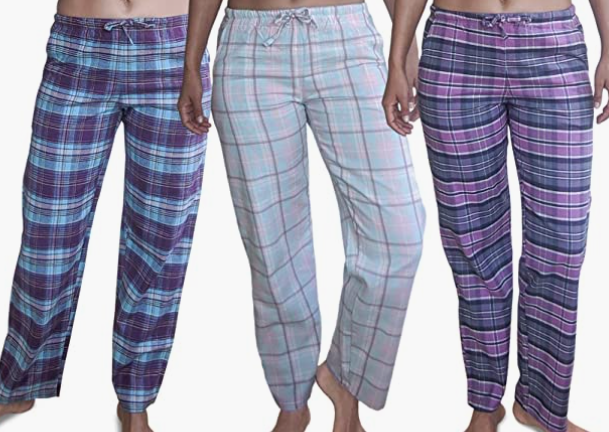 Sleep PJ Pants/Soft Cotton Brush Long Pants - 3 Pack