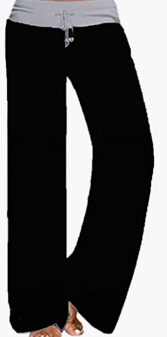 Print High Waist Drawstring Palazzo Wide Leg Pants