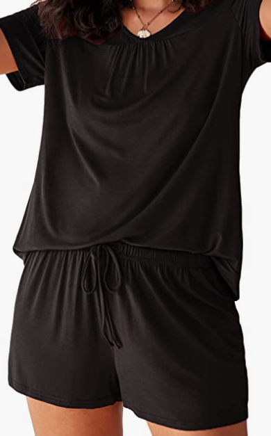 Womens Pjs Set Short Sleeve Pajama Set for Women