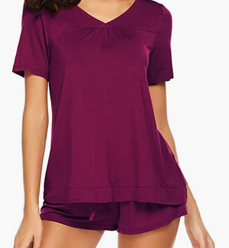Womens Pjs Set Short Sleeve Pajama Set for Women