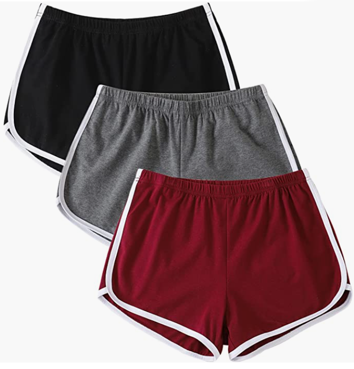 Athletic Shorts Women Dance Gym Workout Elastic Waist Shorts