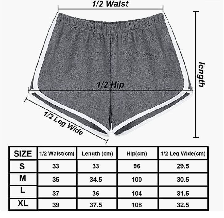 Athletic Shorts Women Dance Gym Workout Elastic Waist Shorts