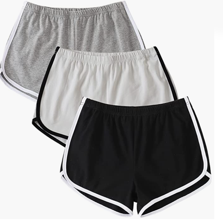 Athletic Shorts Women Dance Gym Workout Elastic Waist Shorts