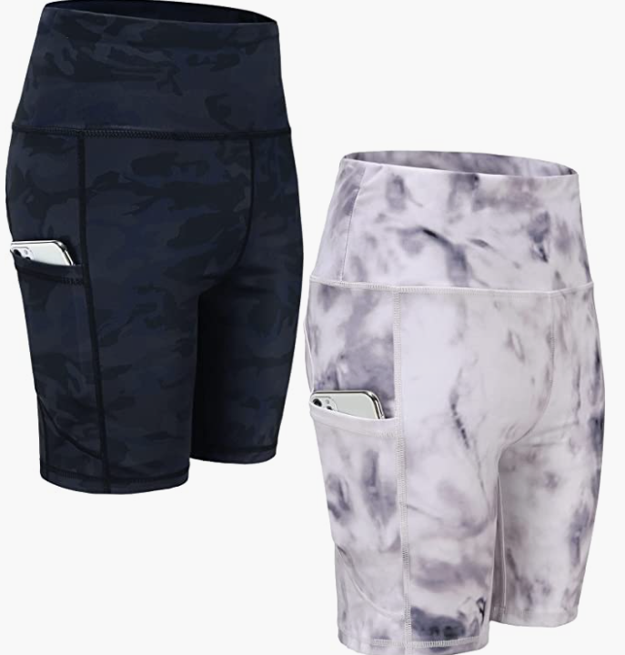 Workout Gym Running Biker Compression Shorts with Pockets
