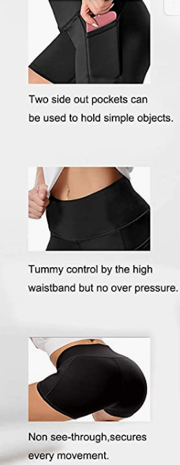 Workout Gym Running Biker Compression Shorts with Pockets