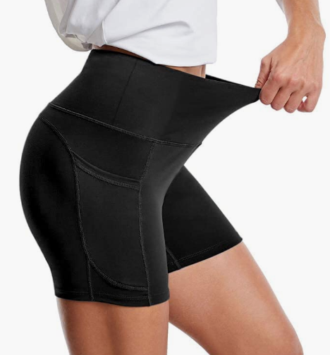 Workout Gym Running Biker Compression Shorts with Pockets