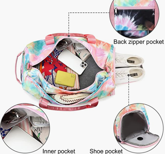 Women Girls Sport Gym Carry-On Bag,