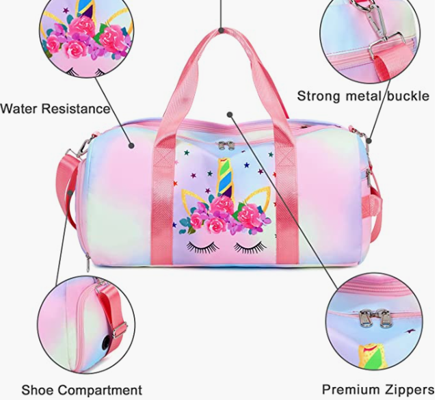 Women Girls Sport Gym Carry-On Bag,