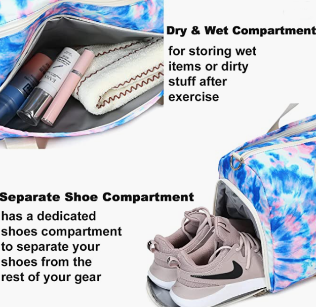 Women Girls Sport Gym Carry-On Bag,