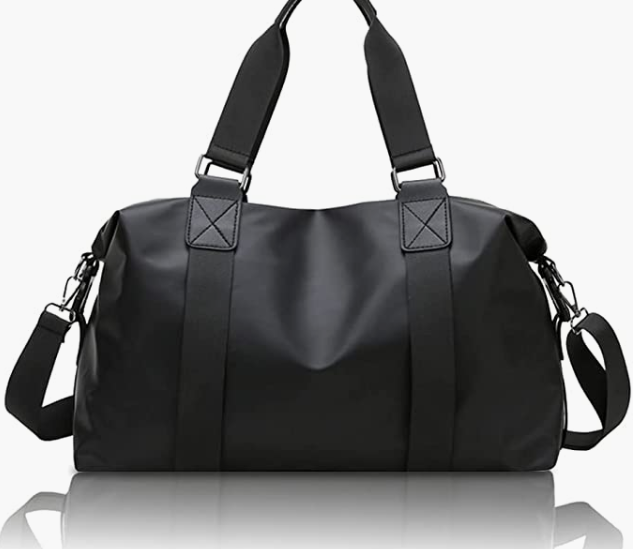 Waterproof Carry on Bag with Detachable Strap, Weekender Zipper Sport Gym Bag for Women