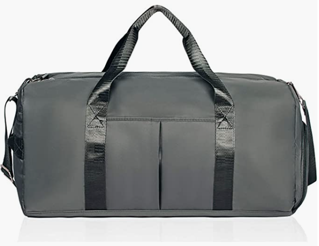 Travel Bags With Shoes Compartment And Pocket & Trolley Sleeve Bag Grey
