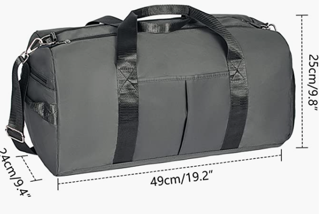 Travel Bags With Shoes Compartment And Pocket & Trolley Sleeve Bag Grey