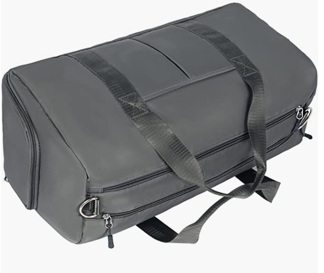 Travel Bags With Shoes Compartment And Pocket & Trolley Sleeve Bag Grey