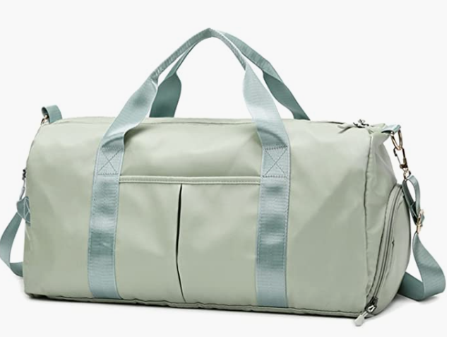 Travel Bags With Shoes Compartment And Pocket & Trolley Sleeve Bag Army Green