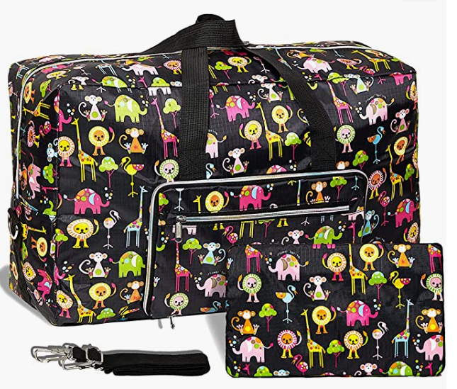Women Carry on Travel Bag Over Luggage with Shoulder Strap