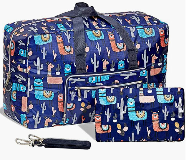 Women Carry on Travel Bag Over Luggage with Shoulder Strap