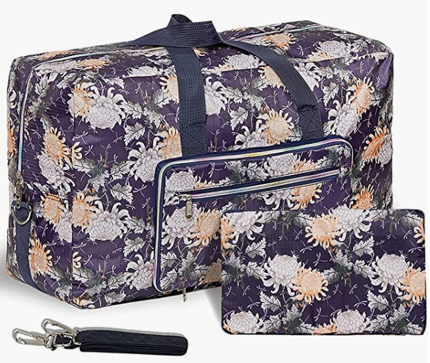 Women Carry on Travel Bag Over Luggage with Shoulder Strap