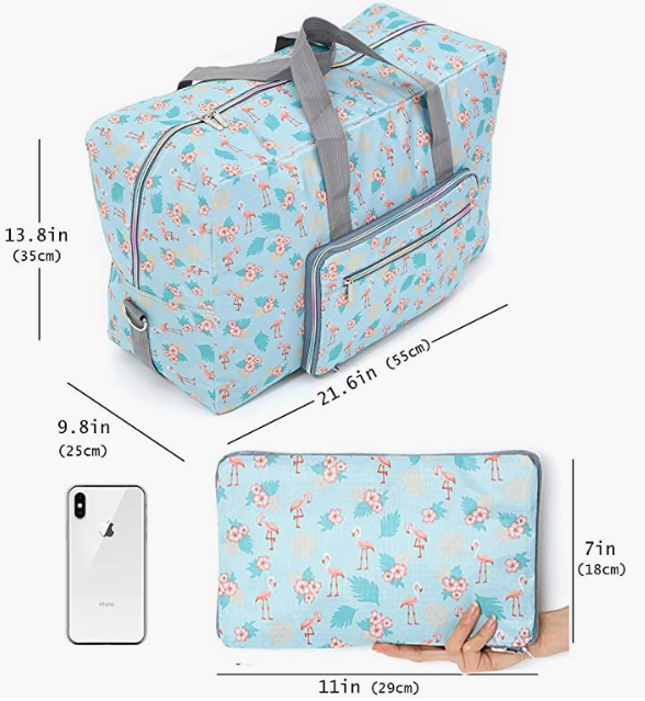 Women Carry On Travel Bag Over Luggage With Shoulder Strap