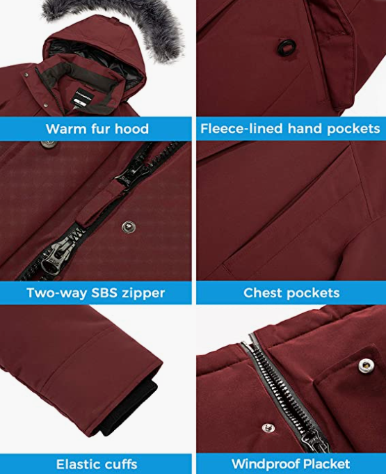 Winter Coat Long Quilted Thicken Fur Hood