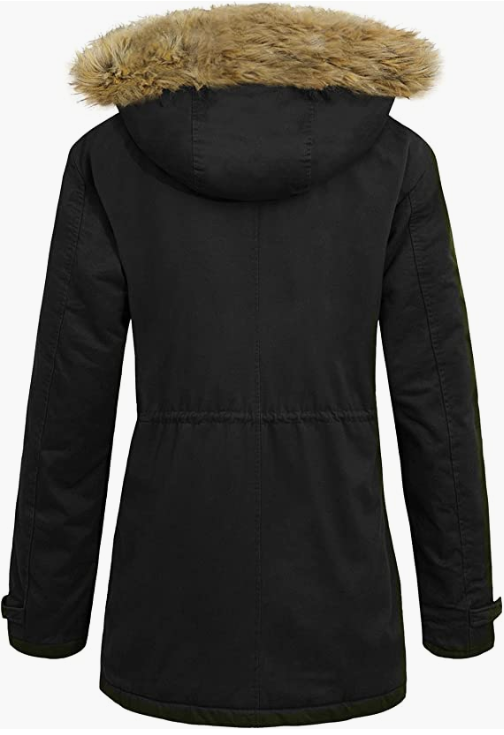 Women's Winter Coats Hooded with Fur Trim