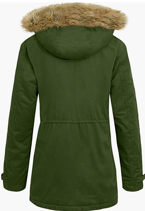 Women's Winter Coats Hooded With Fur Trim