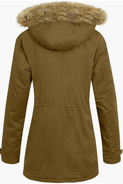 Women's Winter Coats Hooded With Fur Trim