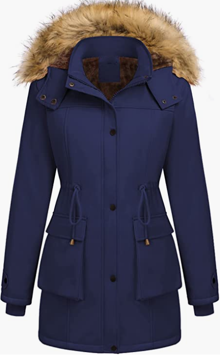 Womens Hooded Warm Winter Coats with Fur