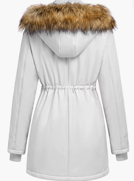 Womens Hooded Warm Winter Coats with Faux Fur
