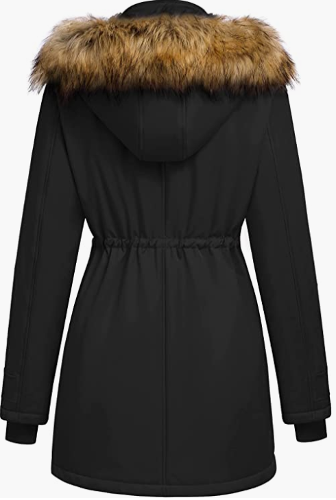 Womens Hooded Warm Winter Coats with Faux Fur