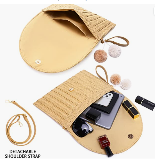 Beach Purse Envelope Woven Crossbody Bags
