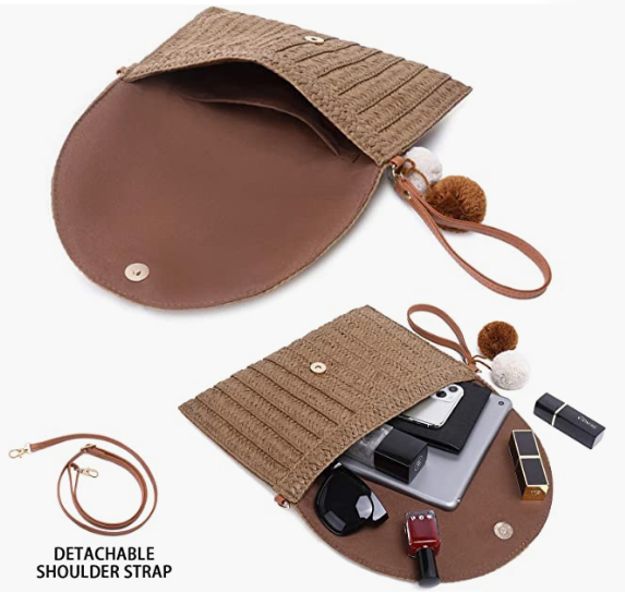 Beach Purse Envelope Woven Crossbody Bags