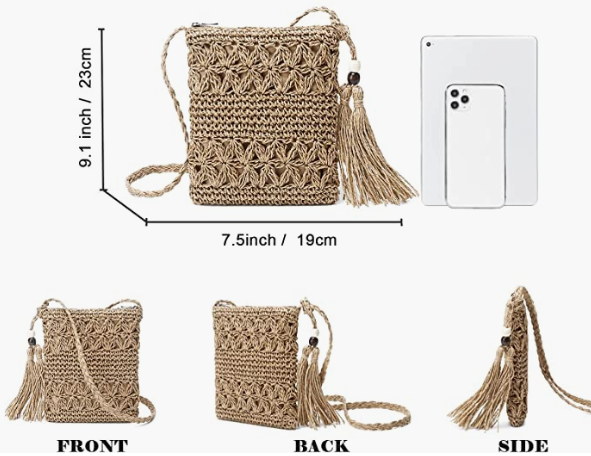 Beach Purse Envelope Woven Crossbody Bags