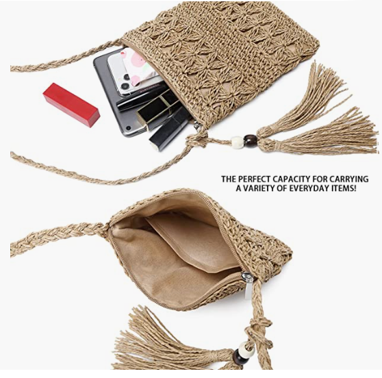 Beach Purse Envelope Woven Crossbody Bags