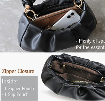 Women Shoulder Handbag Soft Vegan Leather With Chain Cross, body Bag