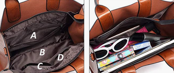 real Leather Purses and Handbags Bucket Bag Tote Bag for Women